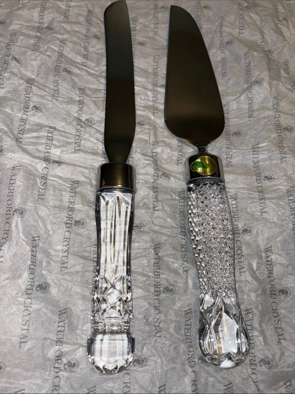 Waterford Crystal Cake Server and Knife Set